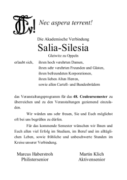 Programm SS2016.pub - AV Salia-Silesia Gleiwitz zu Oppeln im CV
