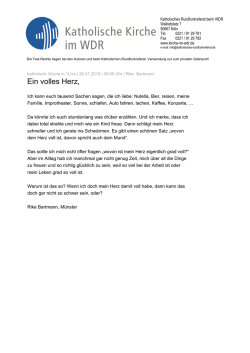 Ein volles Herz