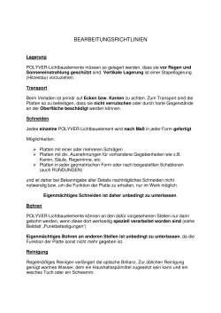 bearbeitungsrichtlinien - Polyver Kunststoffe GmbH