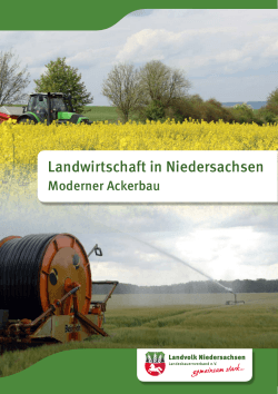 Moderner Ackerbau - Landvolk Niedersachsen