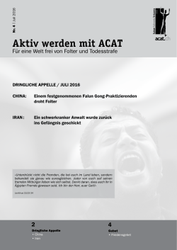"Aktiv werden mit ACAT" vom Juli 2016 herunterladen - ACAT