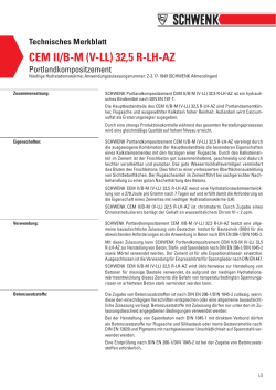Technisches Merkblatt CEM II/B-M (V-LL) 32,5 R-LH-AZ