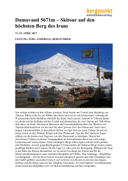 Damavand 5671m – Skitour auf den höchsten Berg des