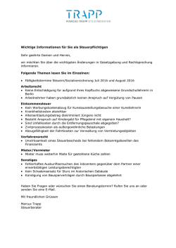 Juli 2016 - Marcus Trapp | Steuerberater