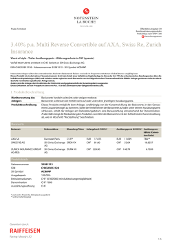 3.40% pa Multi Reverse Convertible auf AXA, Swiss Re