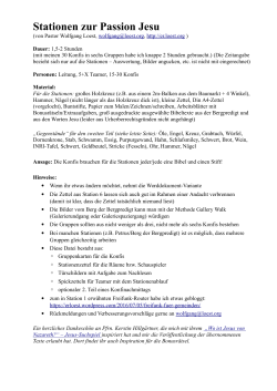Jesu Passion &ndash; Stationen &ndash; PDF zum Ausdrucken