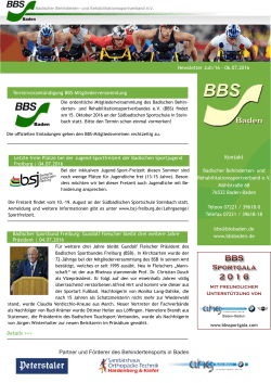 BBS Newsletter Juli 16