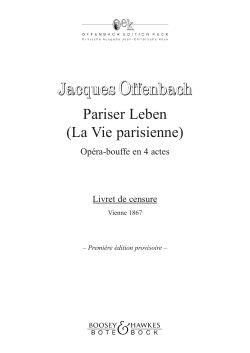 Pariser Leben (La Vie parisienne) - Offenbach