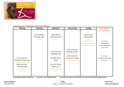 Montag Dienstag Mittwoch Donnerstag Freitag - Acara-Yoga