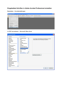Eingebettete Schriften in Adobe Acrobat Professional