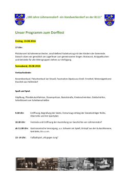 Programm Dorffest - Luehmannsdorf.de