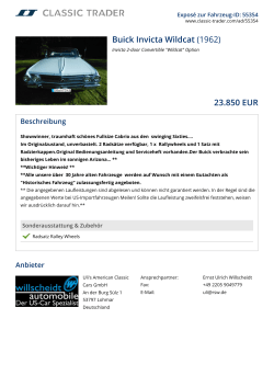 Buick Invicta Wildcat (1962) 23.850 EUR