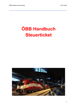 Handbuch f&uuml;r das &Ouml;BB Steuerticket - &Ouml;BB