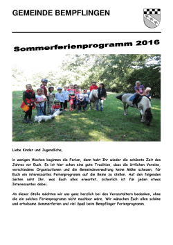 Programm - Gemeinde Bempflingen