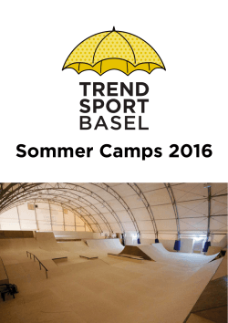 Sommer Camps 2016 - Verein Trendsport