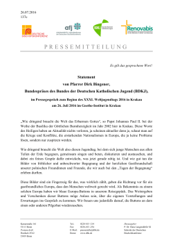 PRESSEMITTEILUNG - Deutsche Bischofskonferenz