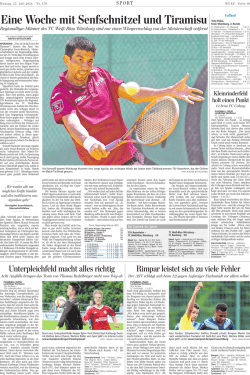 Eine Woche mit Senfschnitzel und Tiramisu Regionalliga