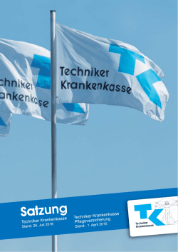 Satzung - Techniker Krankenkasse