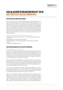 Halbjahresfinanzbericht 2016