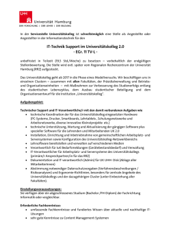 IT-Technik Support im Universit&auml;tskolleg 2.0