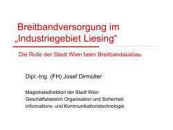 Präsentation Breitbandbeauftragter der Stadt Wien