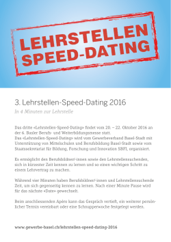 3. Lehrstellen-Speed-Dating 2016