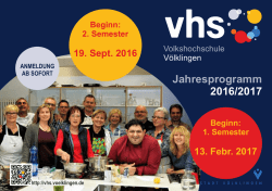 Jahresprogramm 2016/2017