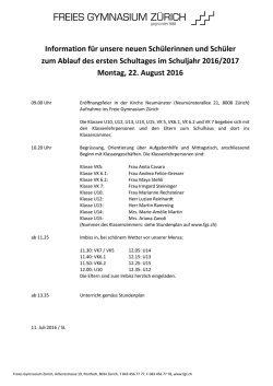 Information f&uuml;r unsere neuen Sch&uuml;lerinnen und Sch&uuml;ler