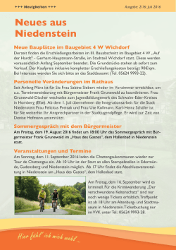 Zum Newsletter - Stadt Niedenstein