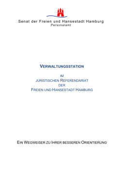 Broschüre zur Verwaltungsstation für Rechtsreferendare