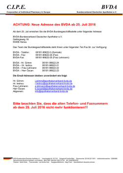 Informationen... - Bundesverband Deutscher Apotheker eV