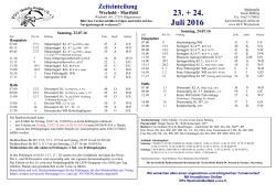Zeiteinteilung Reitturnier - RFV Wechold