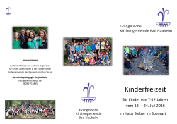 Kinderfreizeit - Evangelisch in Bad Nauheim