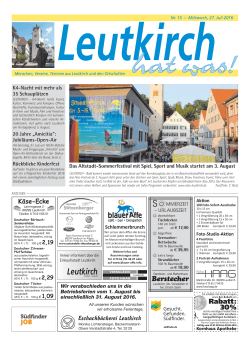 Leutkirch - Schwäbische Zeitung