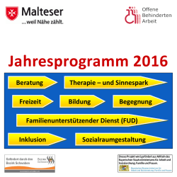 Jahresprogramm 2016