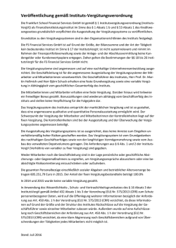InstitutsVergV - Frankfurt School Financial Services