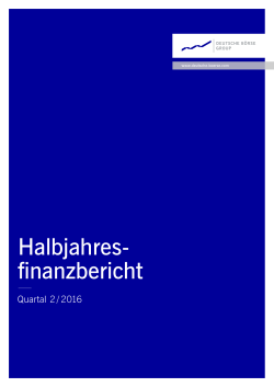 Halbjahres- finanzbericht