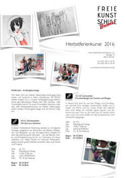 Herbstferien - Freie Kunstschule Bremen eV
