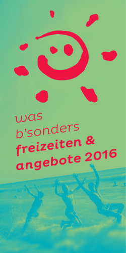 Jahresprogramms 2016 - Evangelisches Jugendwerk Bezirk