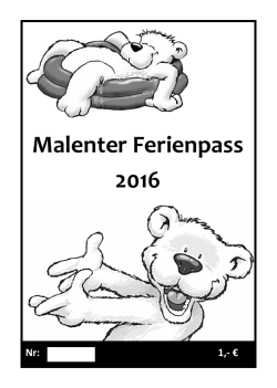 Malenter Ferienpass 2016