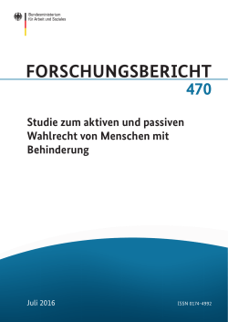 Forschungsbericht 470 - Studie zum aktiven und passiven