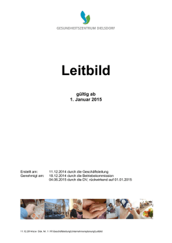 Leitbild - Gesundheitszentrum Dielsdorf