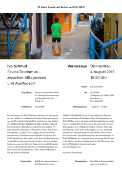 Ivo Schmid Favela-Tourismus - KALZ