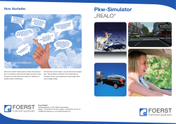 Pkw-Simulator „REALO“ - FOERST Fahrsimulatoren