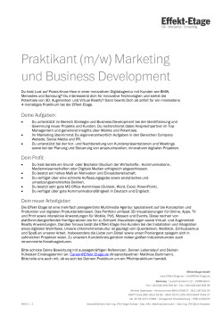 Du hast Lust auf Praxis Know-How in einer innovativen