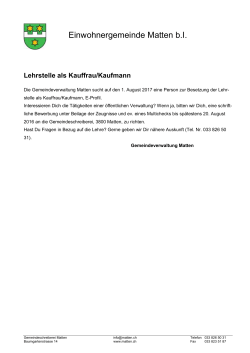 Inserat Lehrstelle (7280, PDF, neues Fenster)