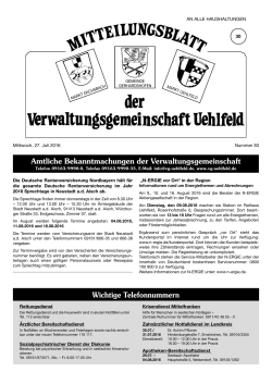 KW 30-2016 - Verwaltungsgemeinschaft Uehlfeld