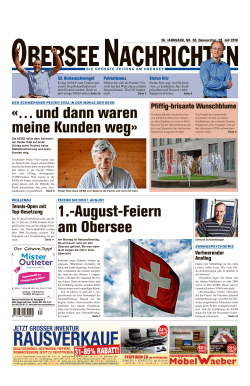Obersee Nachrichten, 28.7.2016