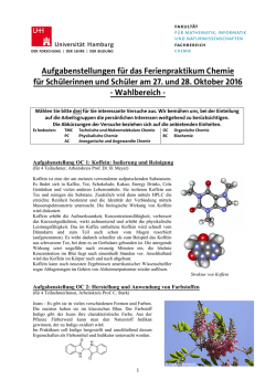 Aufgabenstellungen der Wahlexperimente - MIN