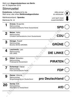 Wahl zum Abgeordnetenhaus von Berlin 2016